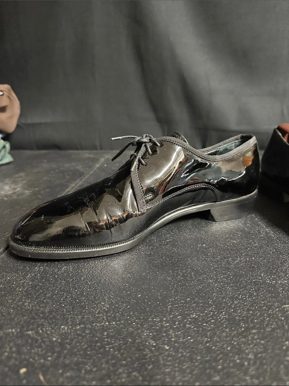 Vito Rufolo Classic Black Patent Leather Men's Dress Oxfords 8.5